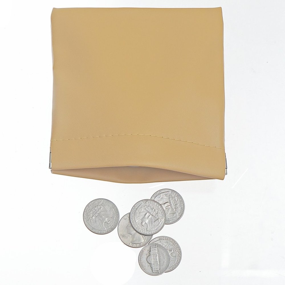 Mini Coin Pouch Purse, Leather Small Coin Wallet, Squeeze Coin Pouch Purse Chang